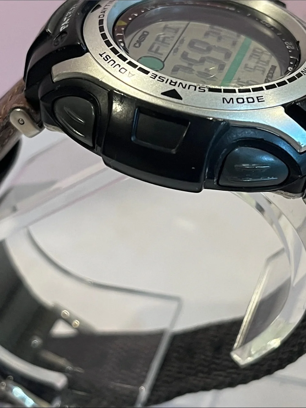 Casio Pathfinder Digital Watch in Black and Brown 45mm